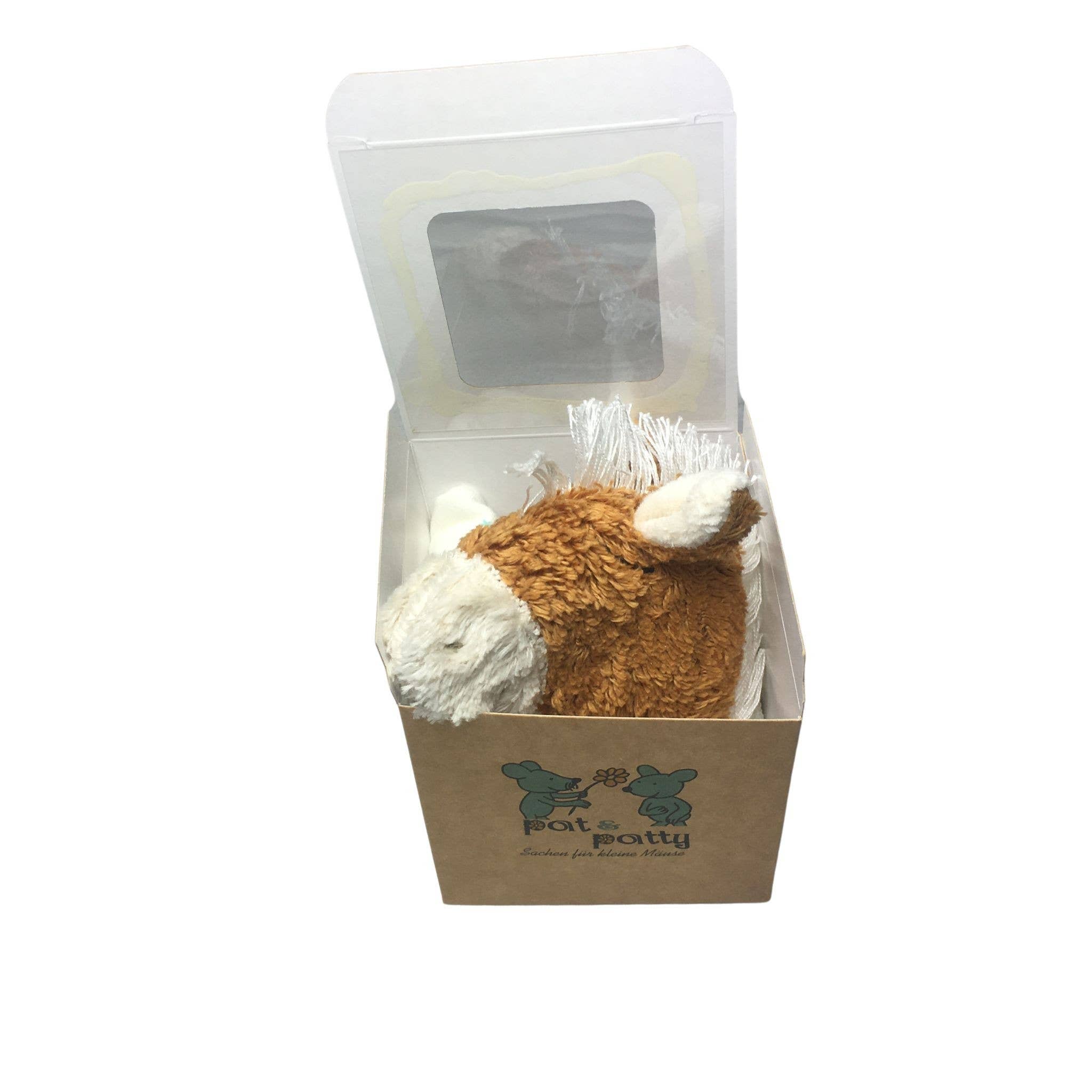 Pat & Patty - Vente Couverture douillette – bébé - Doudou écologique en coton bio pour enfants « cheval » / TUPHM-651