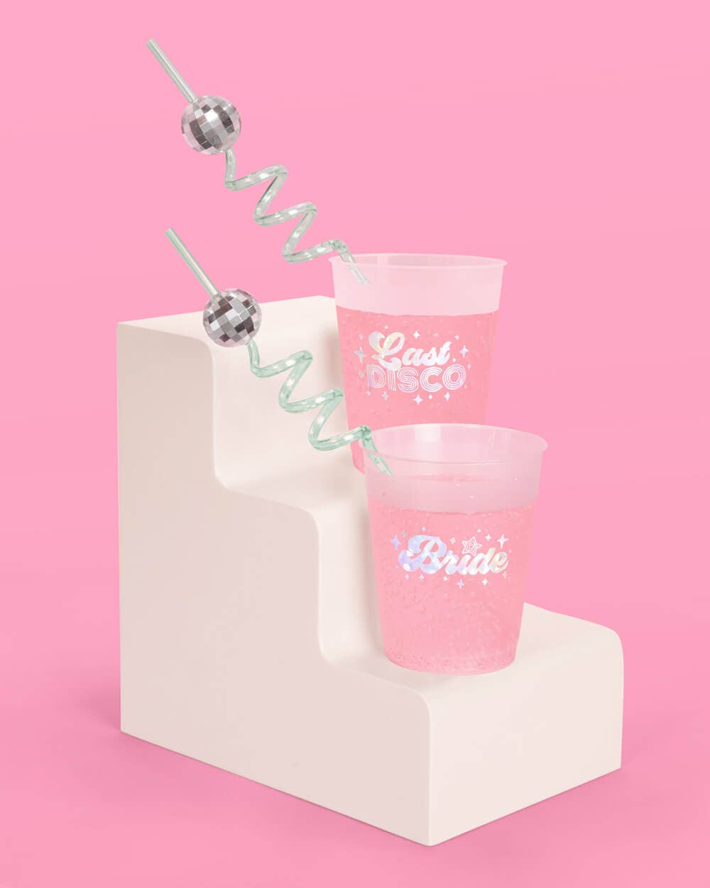 xo, Fetti - Wholesale Drinking Straw - Reusable Disco Party Swirly Straws, Last Disco Bach, Groovy3