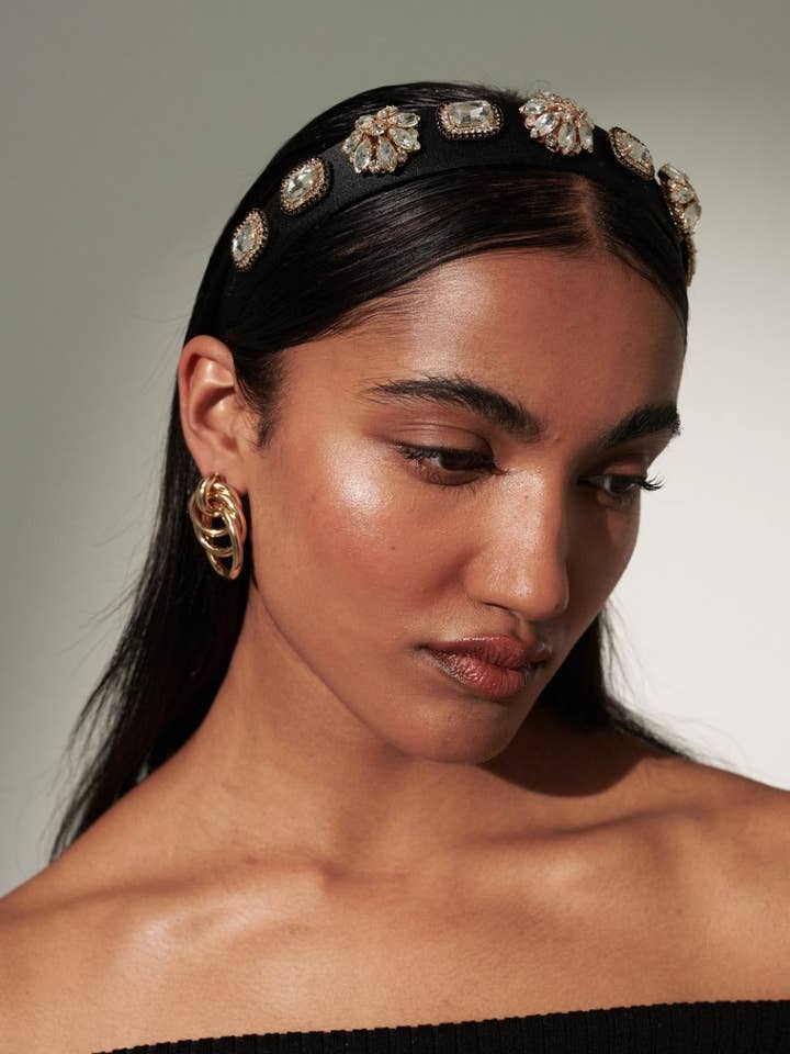 Annie Gem Embellished Headband for wholesale by Angels Whisper Accessories