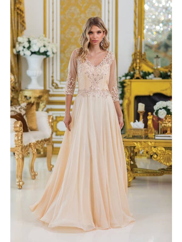 Dancing Queen Dress - Wholesale Dress - Women's - Lace-Embellished A-Line Prom Dress