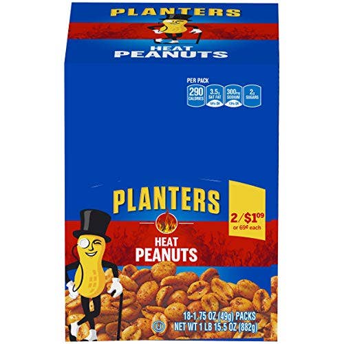 Shop The King - Wholesale Nuts - Planters Heat Peanuts (1.75 oz Packets, Pack of 18)