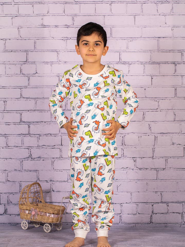 Pyjama-Set mit Dinosaurier-Print für Jungen -02Z1PJM321 für den Großhandel von ZEYLAND