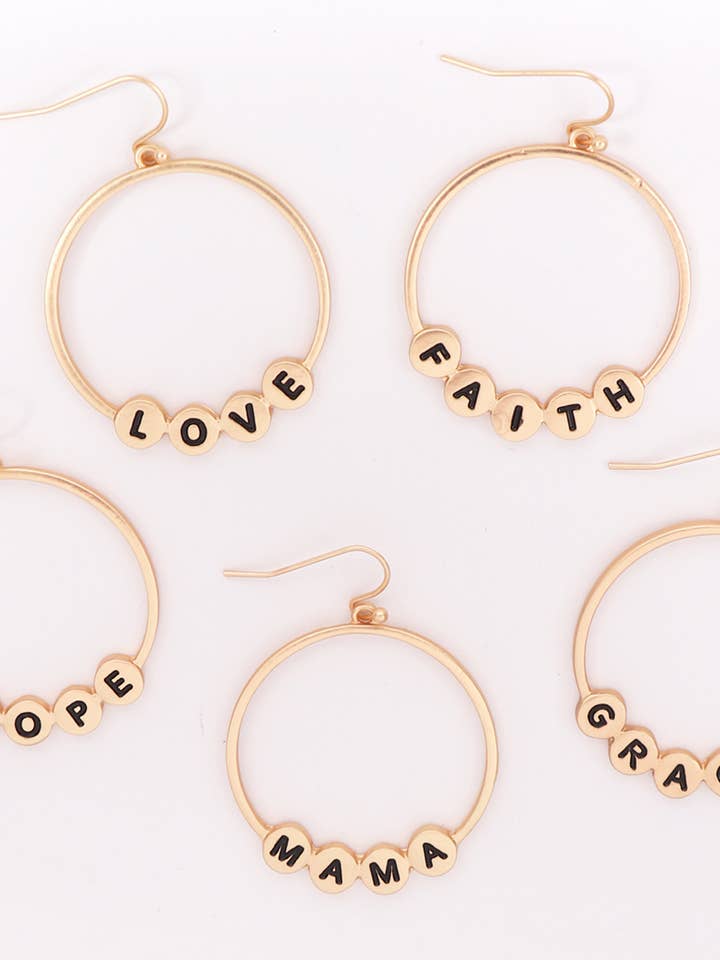 Charm Hoop Drop Earrings for wholesale by MYS Wholesale Inc