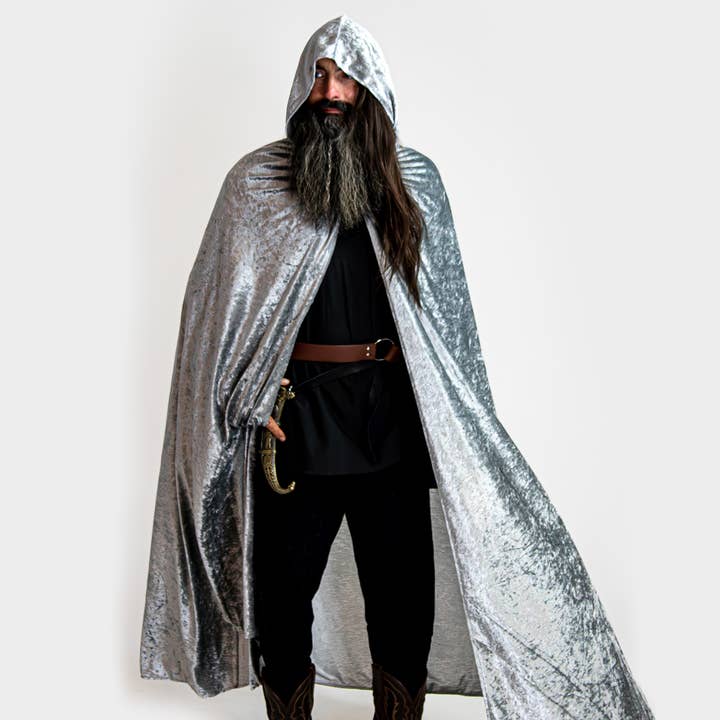 everfan - Wholesale Costume - Unisex - Adult Hooded Cloak - Crushed Velour Medieval Hooded Cape