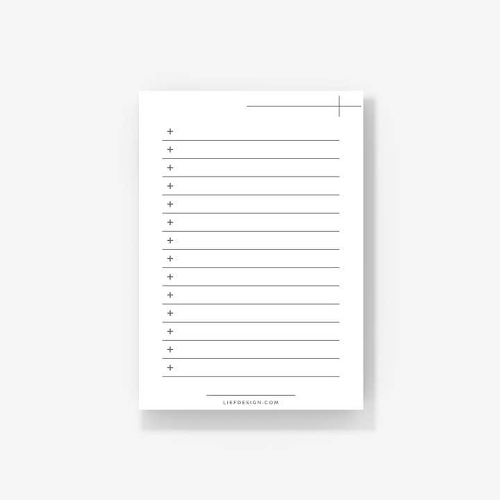 LIEFdesign - Wholesale Notepad - Crisp Lines Notepad