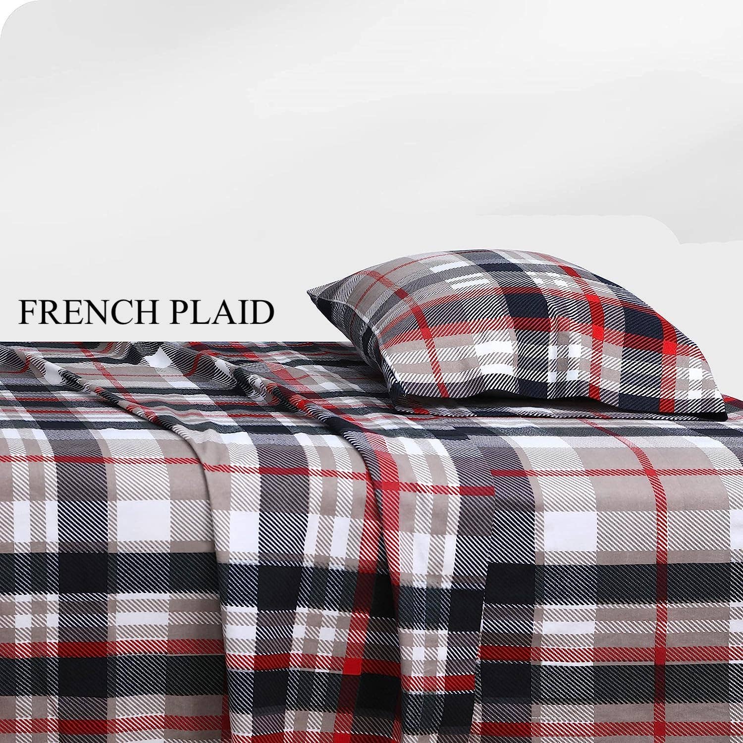 Bed Bath Fashions - Wholesale Sheet Set - Bibb Home Printed Flannel 4 Piece Sheet Set0