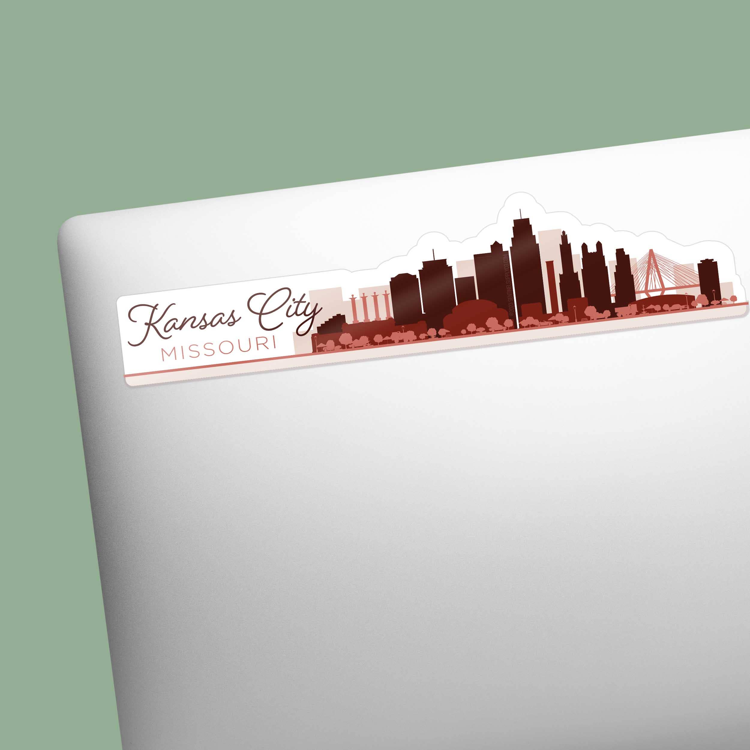 Sentinel Supply - Vente Autocollant - Autocollant Kansas City Skyline - Jolis autocollants KCMO pour ordinateur portable1