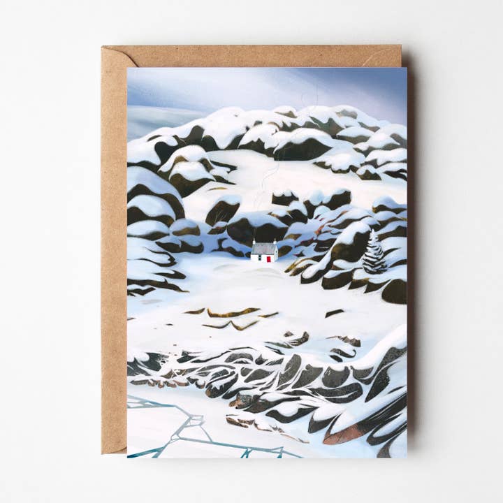 Winter am Mull of Kintyre, Gemütliche Cottage-Grußkarten für den Großhandel von Sara Willia Landscapes