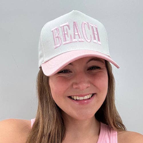 LM-3014 BEACH CAP LIGHT PINK for wholesale by Girlie Girl Originals