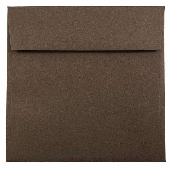 7.5 x 7.5 Square Invitation Envelope, Chocolate Brown , 1000 for wholesale by JAM PAPER