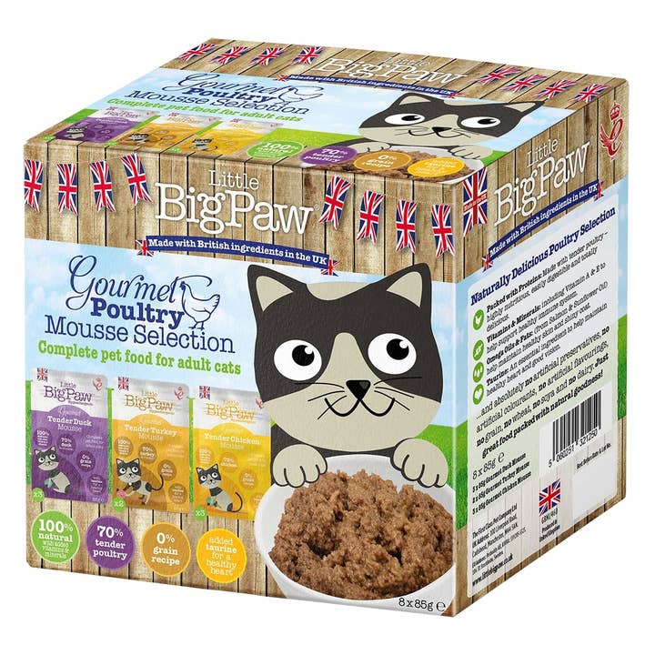 Finest Petfoods - Wholesale Pet Food - Cat - Little Big Paw Gourmet MP Poultry mousse cats 8 x 85 gr.