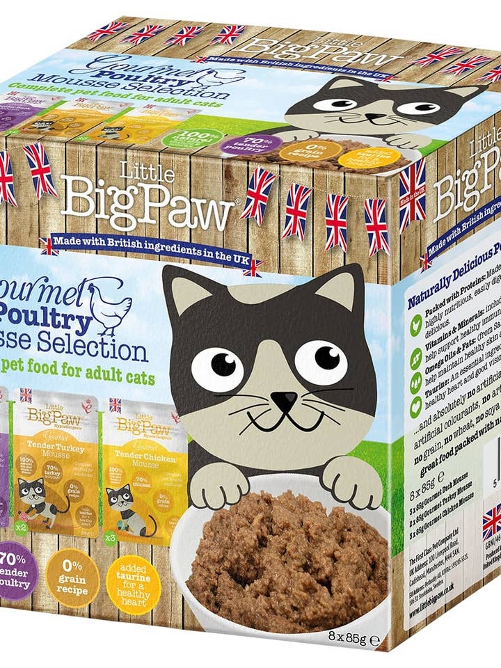 Little Big Paw Gourmet MP Poultry mousse cats 8 x 85 gr. for wholesale by Finest Petfoods
