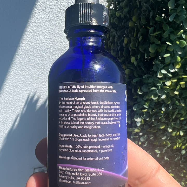 Stellace - Wholesale Bath/Body Oil - BLUE LOTUS Soul Oil with Moringa for Face, Body, Hair2