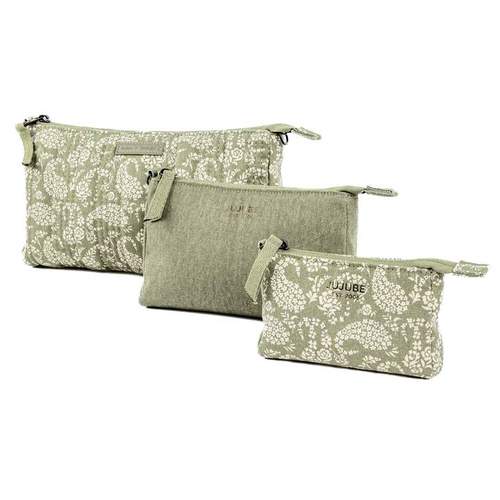 JuJuBe - Wholesale Pouch - Women's - 3-piece Pouch Set Paisley Floral1