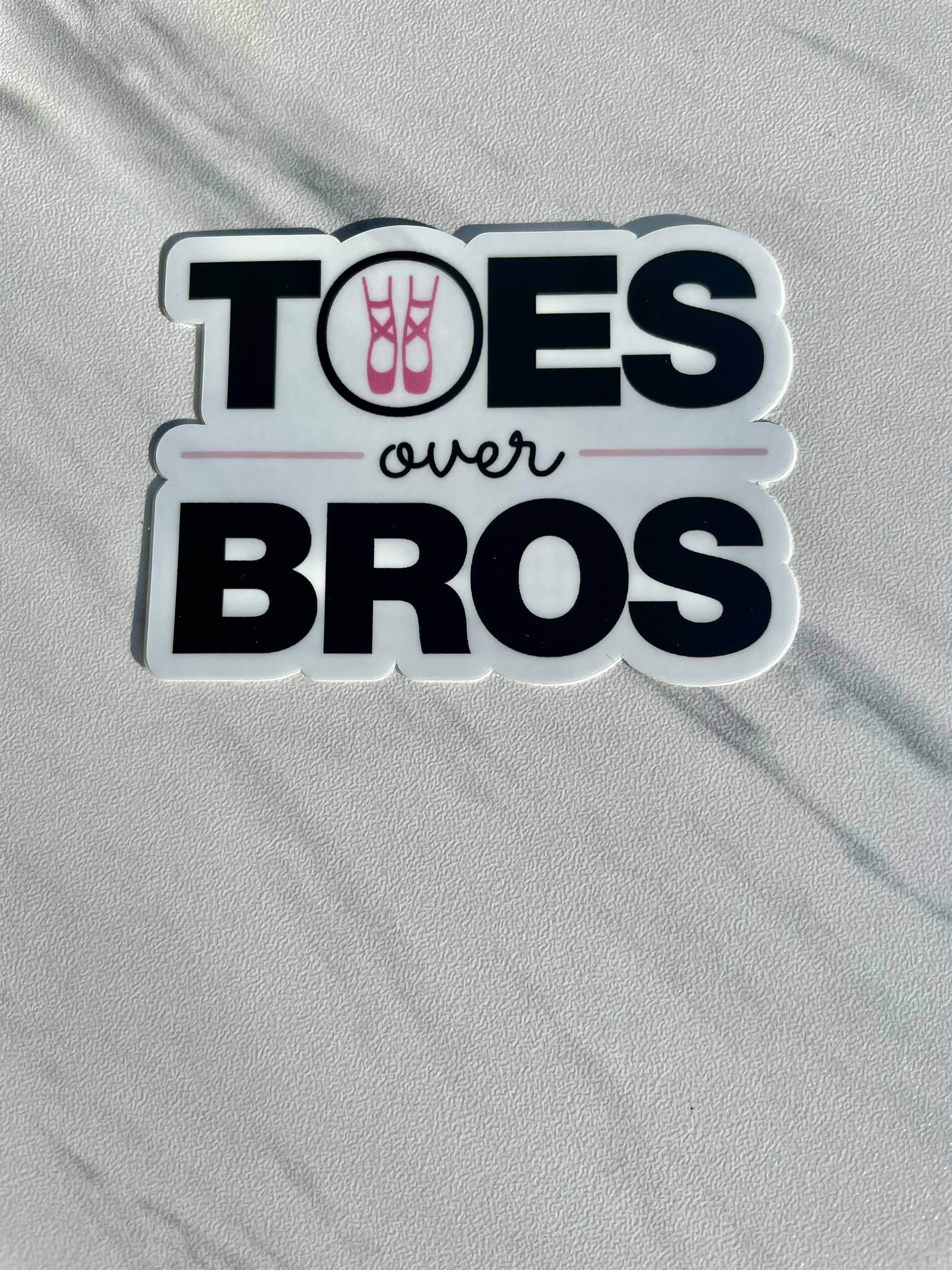 Denali & Co. - Wholesale Sticker - Toes Over Bros Dance Sticker, 3" x 2.2"1