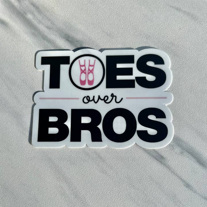 Denali & Co. - Wholesale Sticker - Toes Over Bros Dance Sticker, 3" x 2.2"1