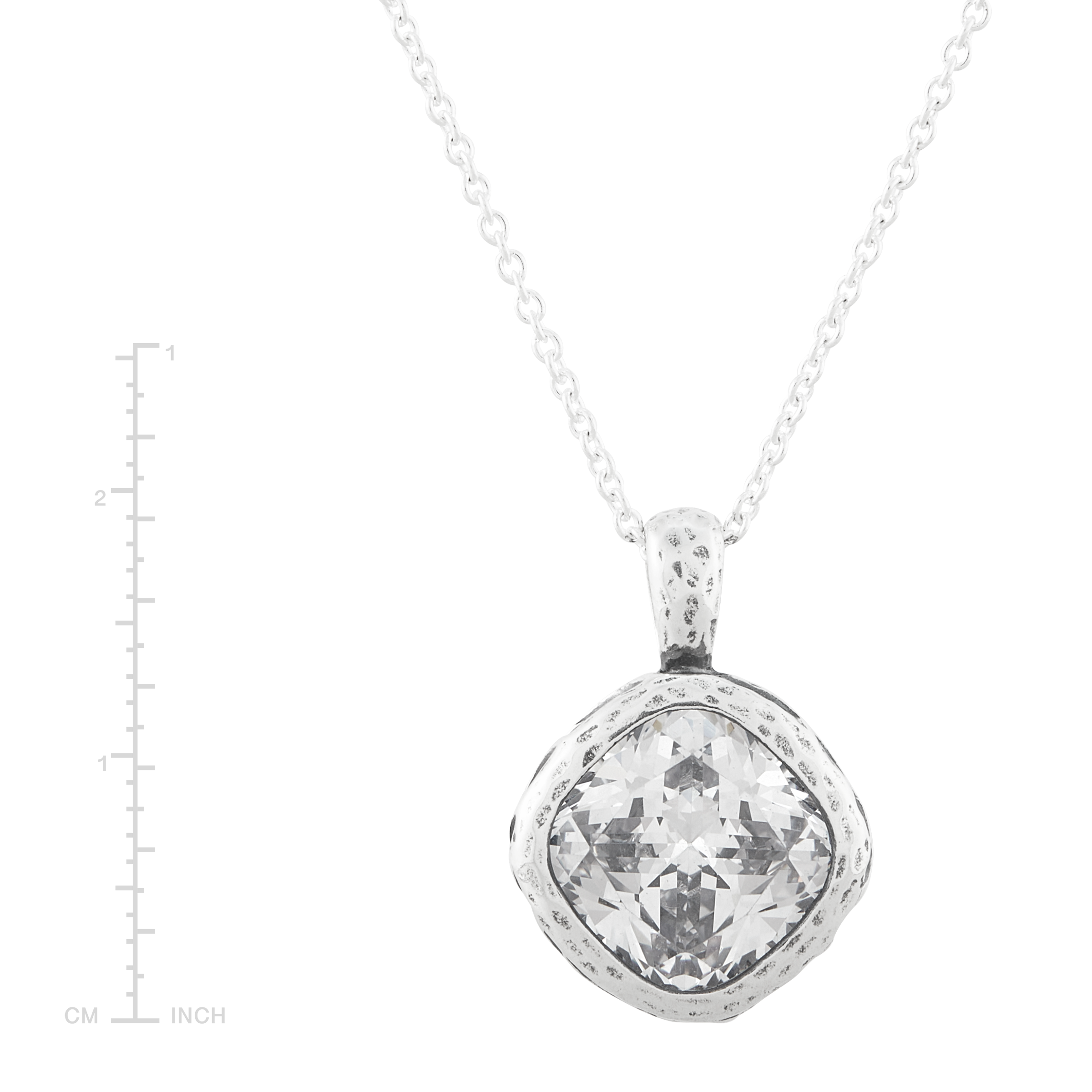 Blanc Collier à pendentif Silpada « You're My Rock » en argent sterling avec zircone cubique en vente sur Faire4