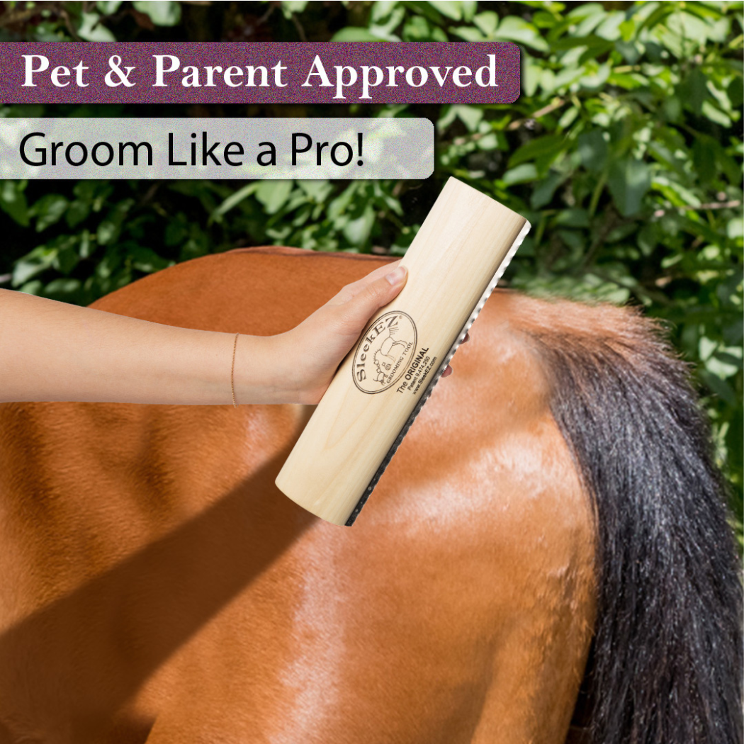 SleekEZ - Vente Outil de toilettage – chien - SleekEZ® Brosse à chevaux pour mue et toilettage (25,4 cm)9