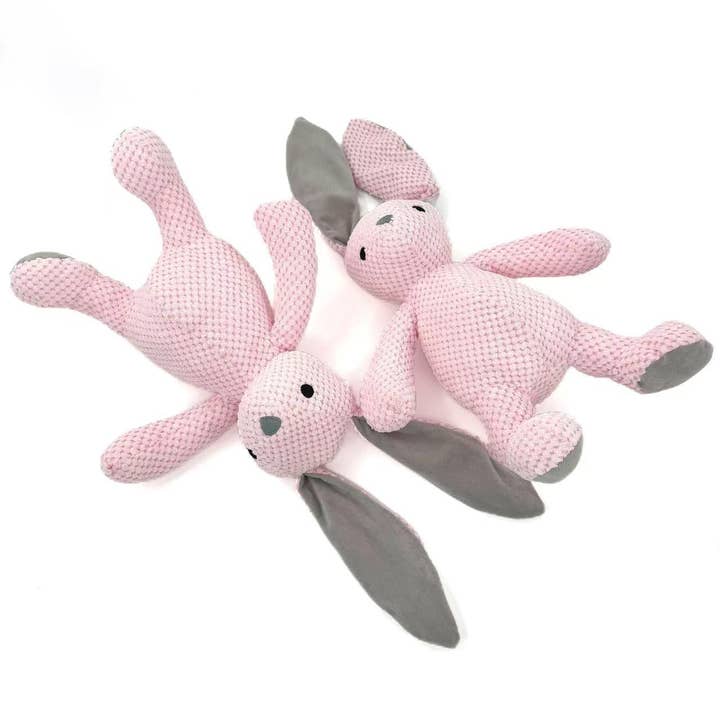 Cheerhunting – Großhandel Plüschtier – Hund – Petkin – Rosa Plüsch Quietschhase Hundespielzeug2