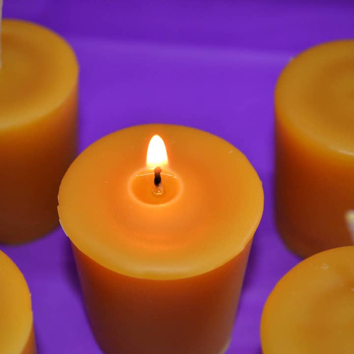 Votive Candle Pure Beeswax Candle for wholesale by Queen Bee Gardens