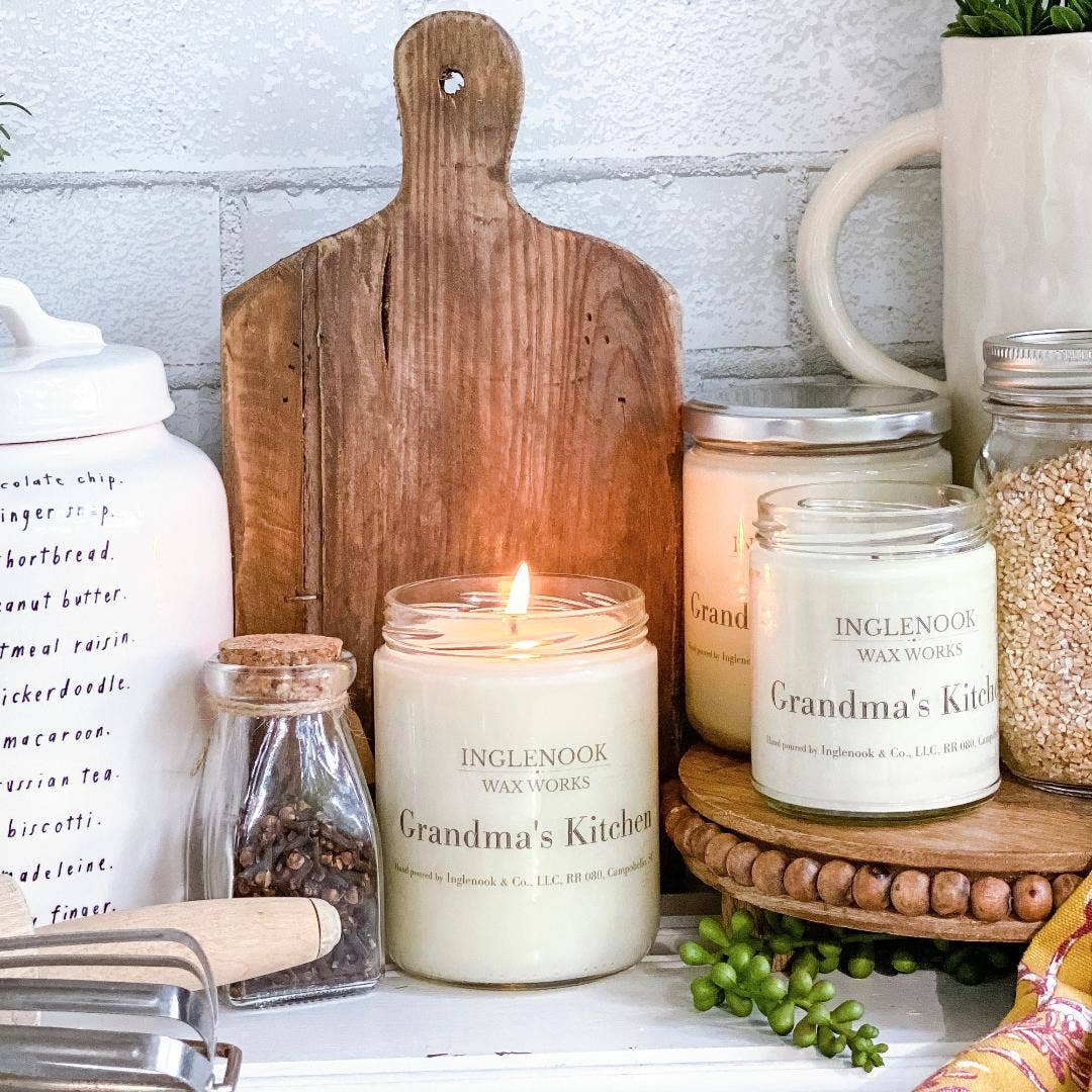Inglenook & Co. - Wholesale Jar/Filled Candle - Grandma's Kitchen Soy Wax Soy Candle Clean Appearance Bakery4