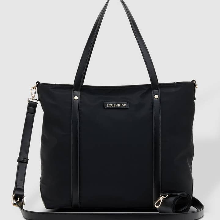 Nora Nylon Travel Tote - Black for wholesale by Louenhide