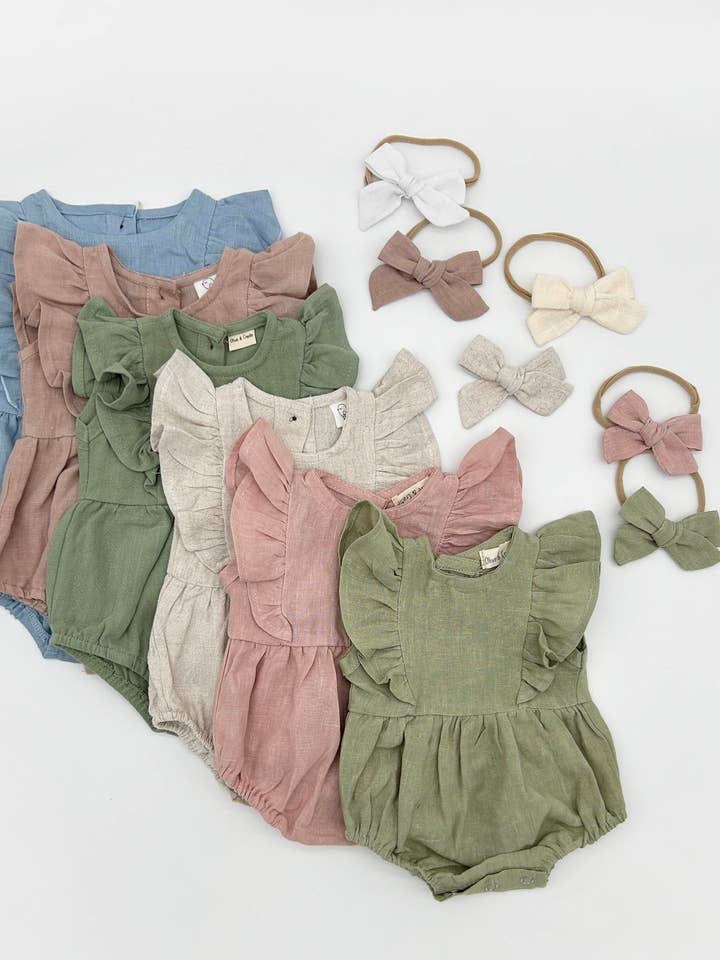 Gabriella ärmelloses Strampler-Set für den Großhandel von OLIVE & CRADLE