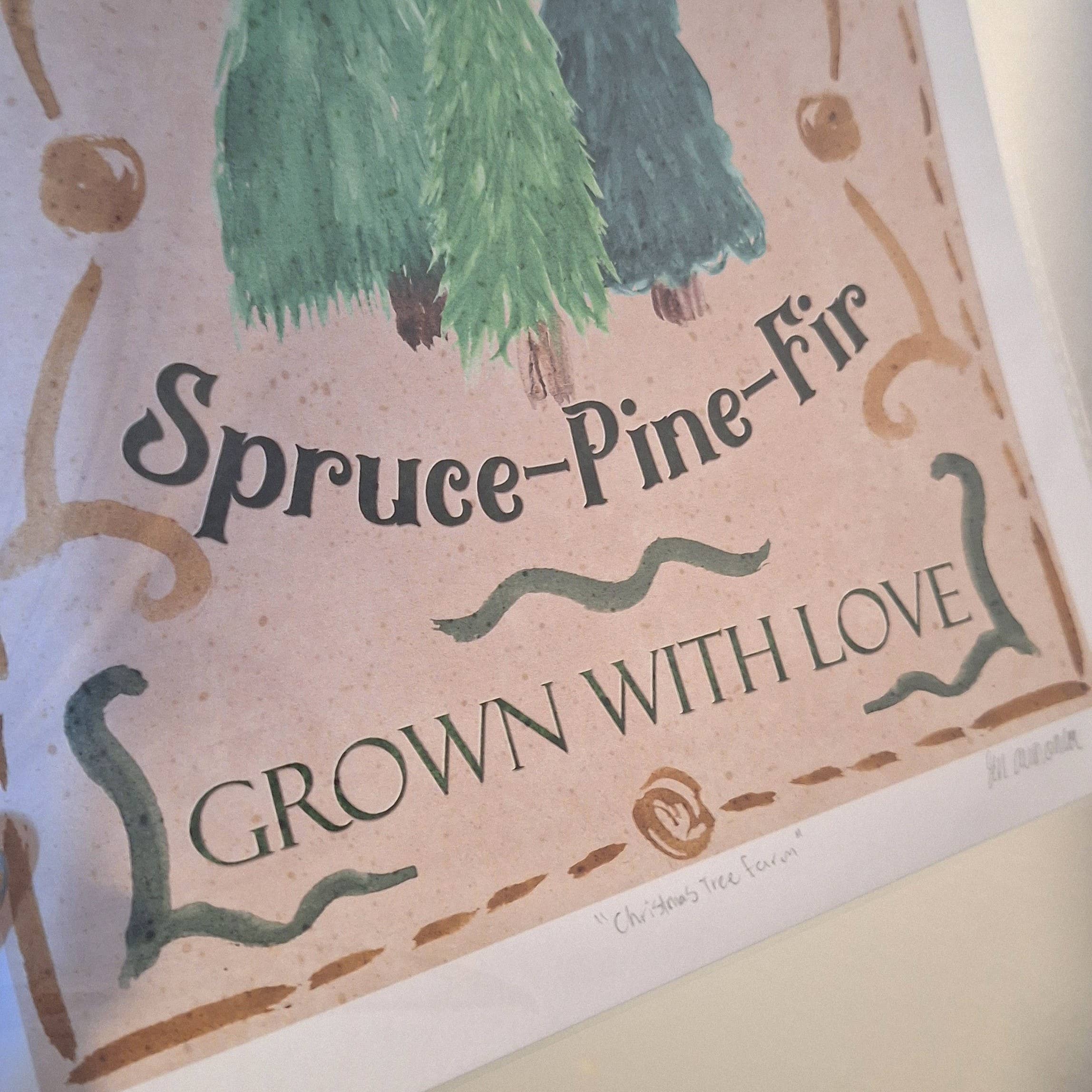 Gen Aumonier Art - Wholesale Art Print - Christmas Tree Farm 8x10 Inch Signed Holiday Art Print6