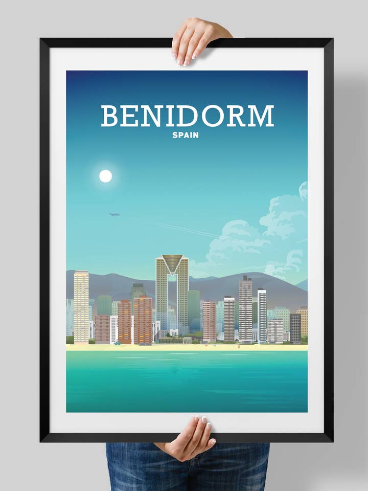 Benidorm Poster, Benidorm Print, Benidorm Art voor wholesale door Hillview Prints