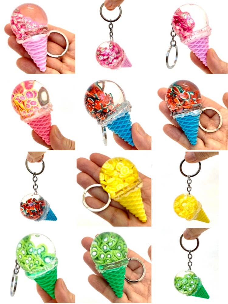 BCmini - Wholesale Keychain - Unisex - 12068 Fruit Ice Cream Floaty Key Charm6