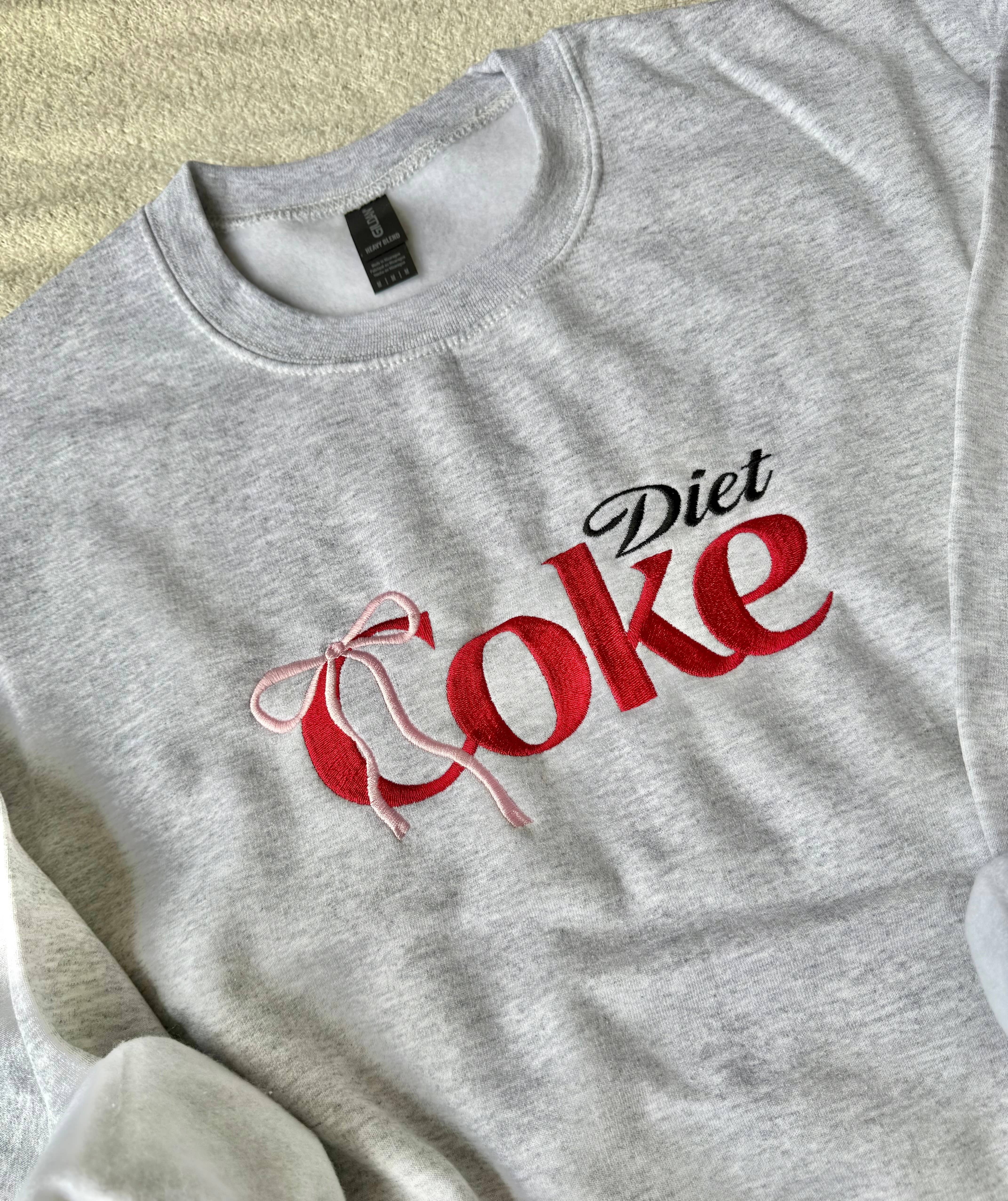 Basil & Burch - Wholesale Sweatshirt - Women's - Diet Coke preppy coquette embroidered crewneck. 3