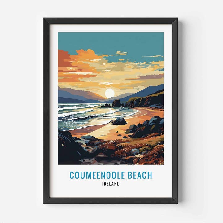 Coumeenoole Beach Print A4 for wholesale by Breeze & Bubbles