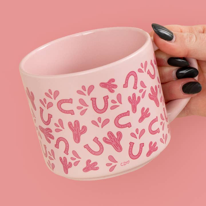 Western Icons Ceramic Mug - Pink for wholesale by Callie Danielle