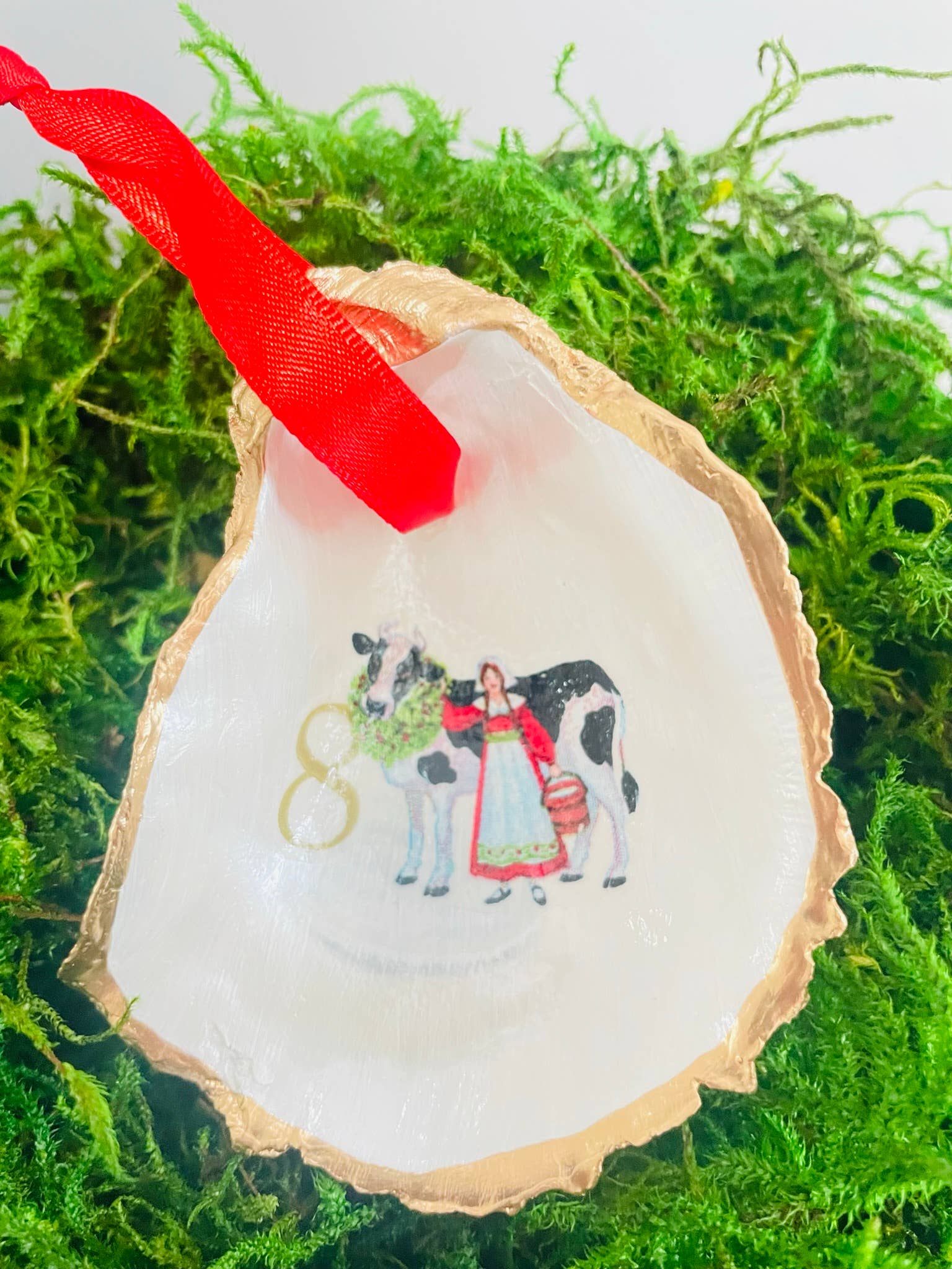 Shells by Shea - Wholesale Ornament - Oyster Shell Ornament Set,12 Days of Christmas Ornaments2