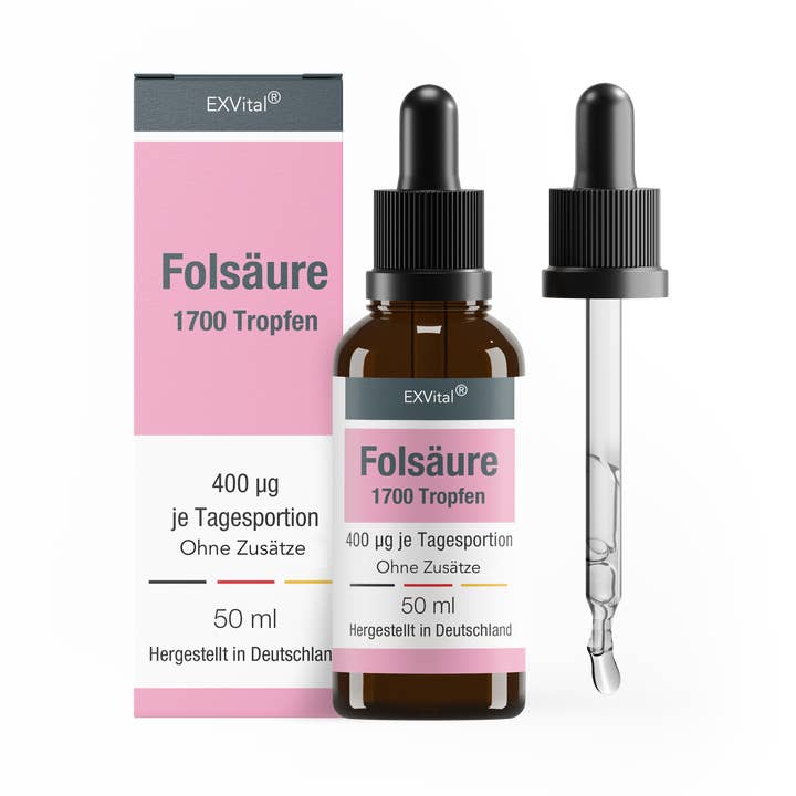 Folic acid drops, 400 µg per daily dose for wholesale by EXVital