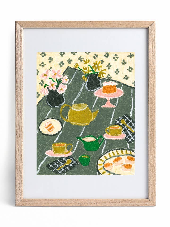"Green Tea" Print for wholesale by Allie Burton Art