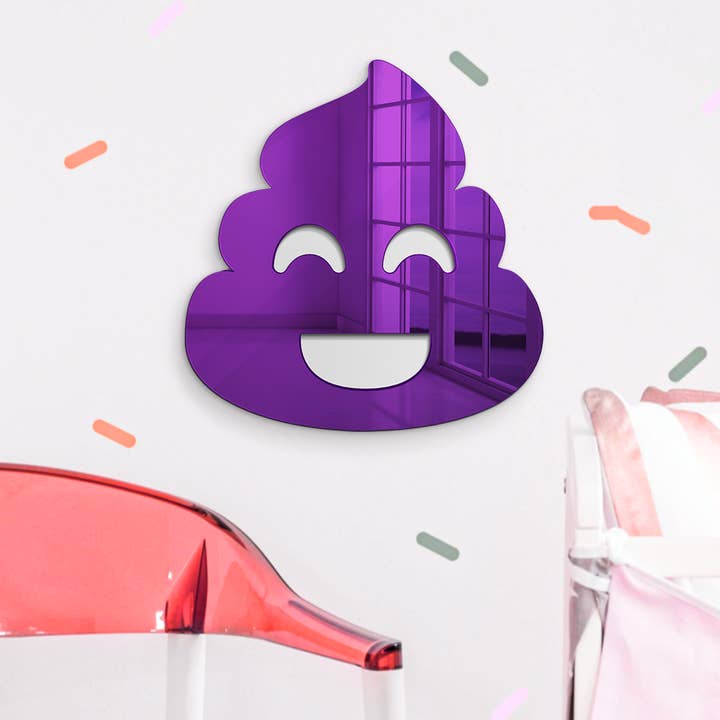 Emoji de popó | Arte acrílico | Espejo de pared decorativo para venta al por mayor de 4ArtWorks