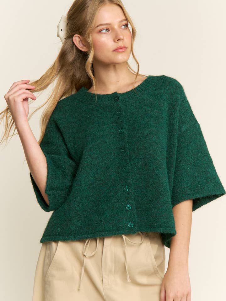 CANDESCENT - Wholesale Cardigan - Women's - Cropped Boxy Soft Knit Cardigan - LOU CARDIGAN36