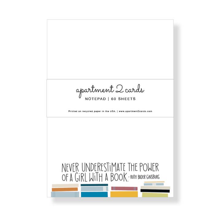 Ruth Bader Ginsburg Quote 4.75x6.5" Notepad for wholesale by Apartment 2 Cards