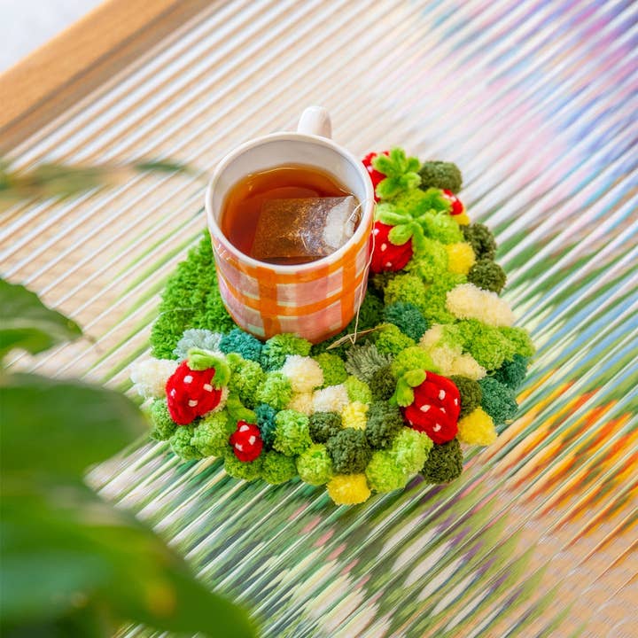 Craft Club - Wholesale DIY Craft Kit - STRAWBERRY - Moss Coaster Kit1