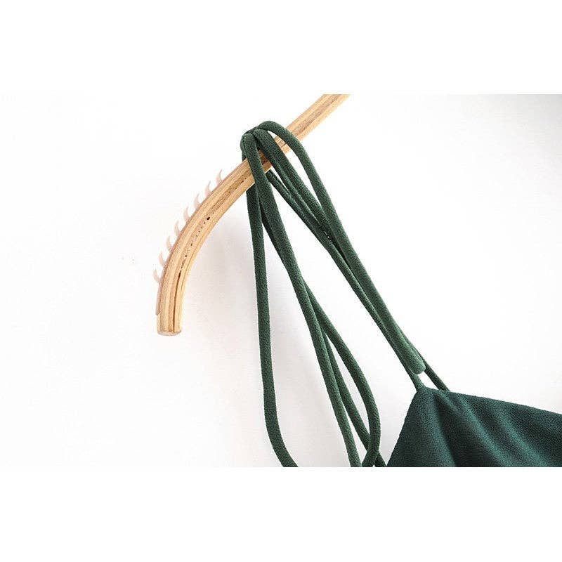 GREEN High Waist Sexy Hem Side Slit Lace-Up Slip Dress for wholesale on Faire6