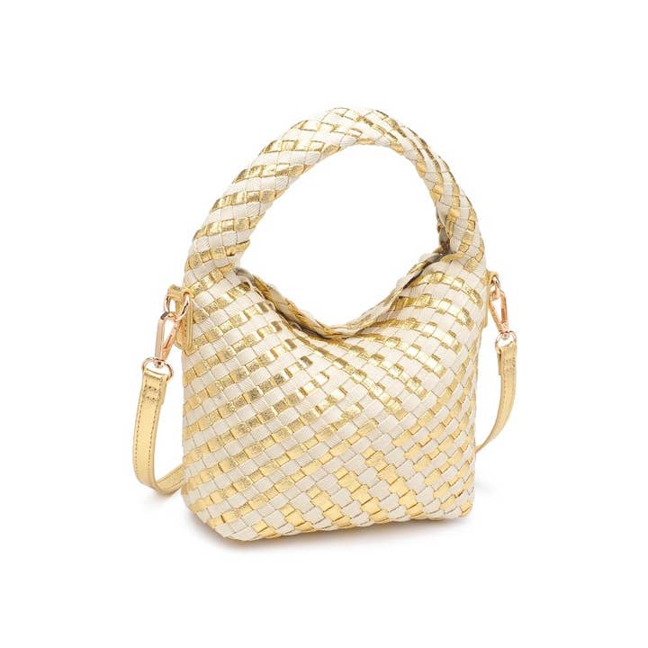 Moda Luxe - Wholesale Top Handle Bag - Women's - Jessamine Woven Mixed Material Crossbody12