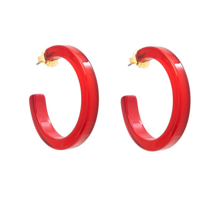 ZENZII Jewelry – Großhandel Hoops – Mittelgroßer offener Creolring aus Kunstharz28