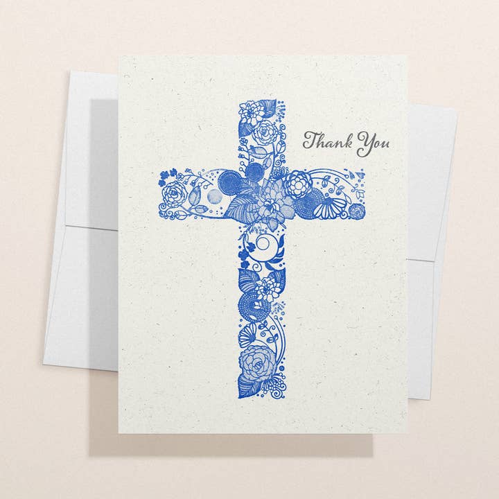 Christian Cross | Thank You Card for wholesale by Twigs Paper