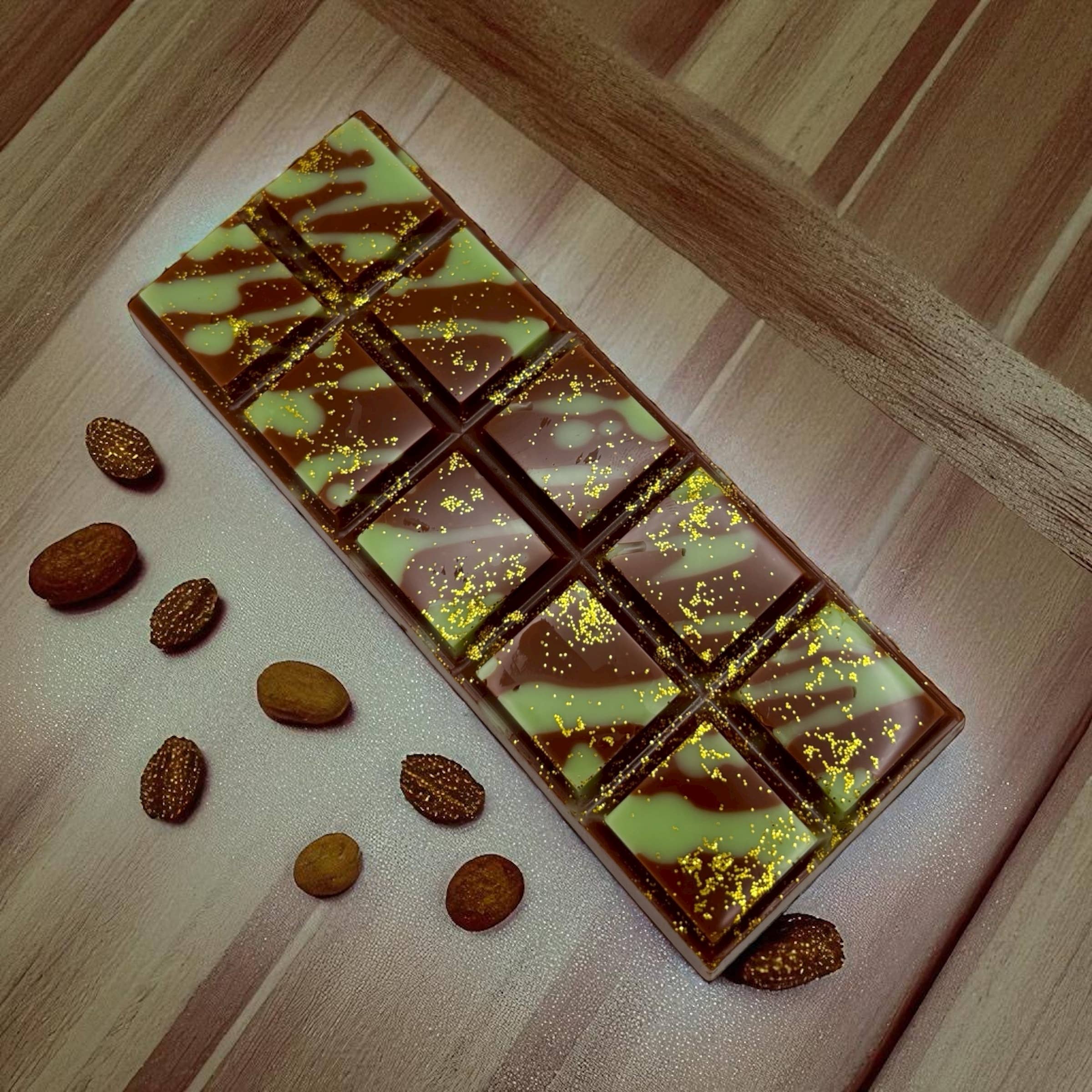 Wax and Wix Bakery® - Wholesale Wax Melt - Dubai Chocolate Snap Bar Wax Melts. 2 oz. Soy Wax Melt