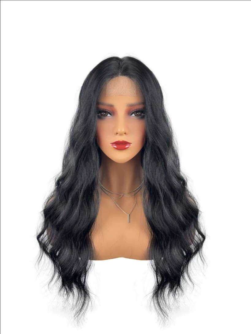 AK Brand - Vendita all'ingrosso Parrucca/toupet - Parrucca Lunga Ondulata da 20 Pollici per Donne Costume Sintetico Uso Quotidiano3