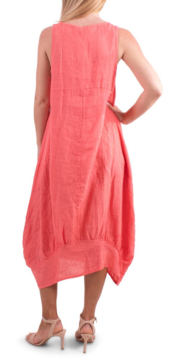 Gigi Moda - Wholesale Dress - Women's - Pure Linen Sleeveless Dress20