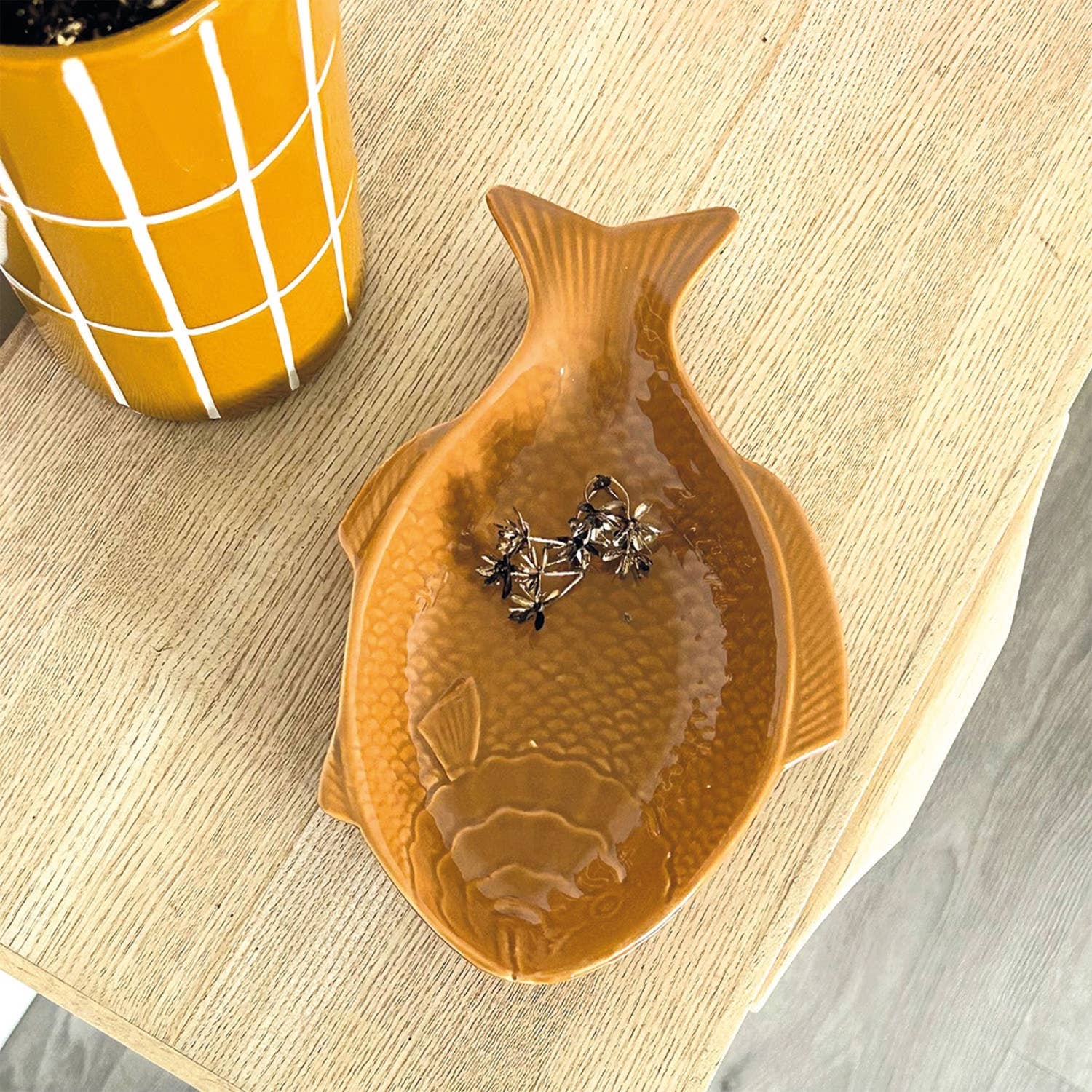 Opjet Paris - Wholesale Vase - Ochre tile vase D10.5 H23cm3