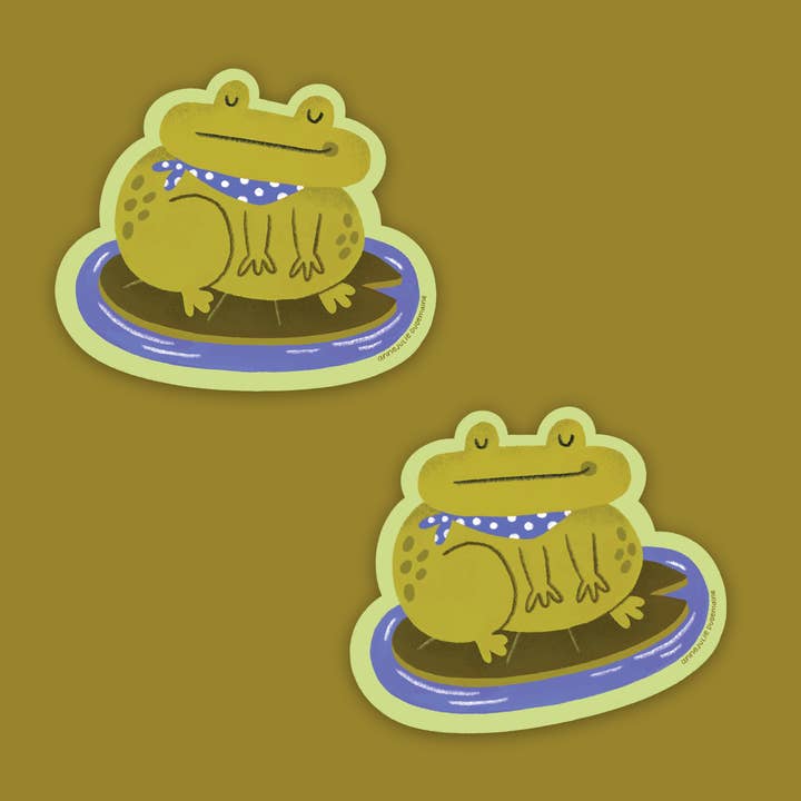 Autocollant Grenouille zen for wholesale by Anne-Julie Dudemaine