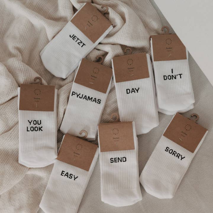 Socks white Easy peasy L (PU = 5 pcs.) for wholesale by Eulenschnitt